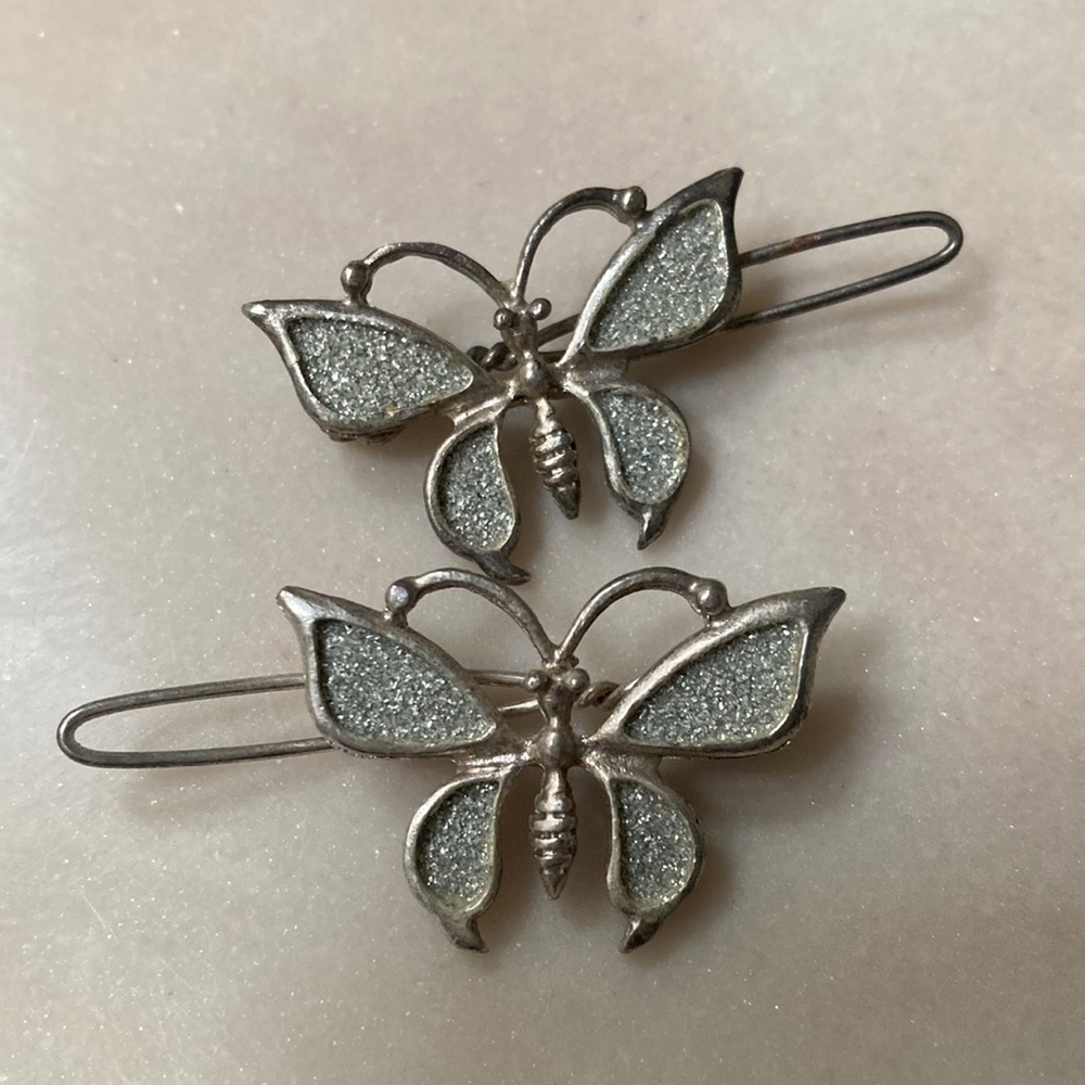 Y2K butterfly metal hair barrettes